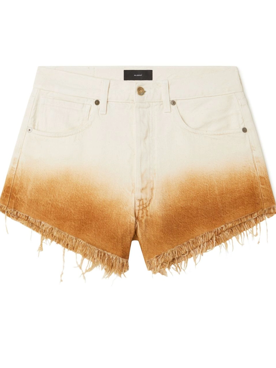 Affordable denim Bright Women Alanui Hues gradient shorts 0729
